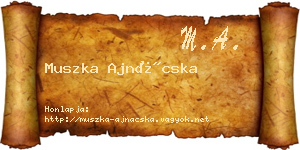 Muszka Ajnácska névjegykártya